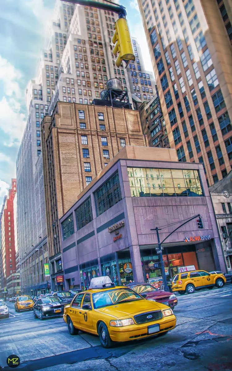 New York Cab, Fotografie und Bildbearbeitung