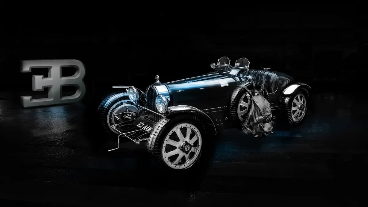 Bugatti Oldtimer, Composing und Retusche