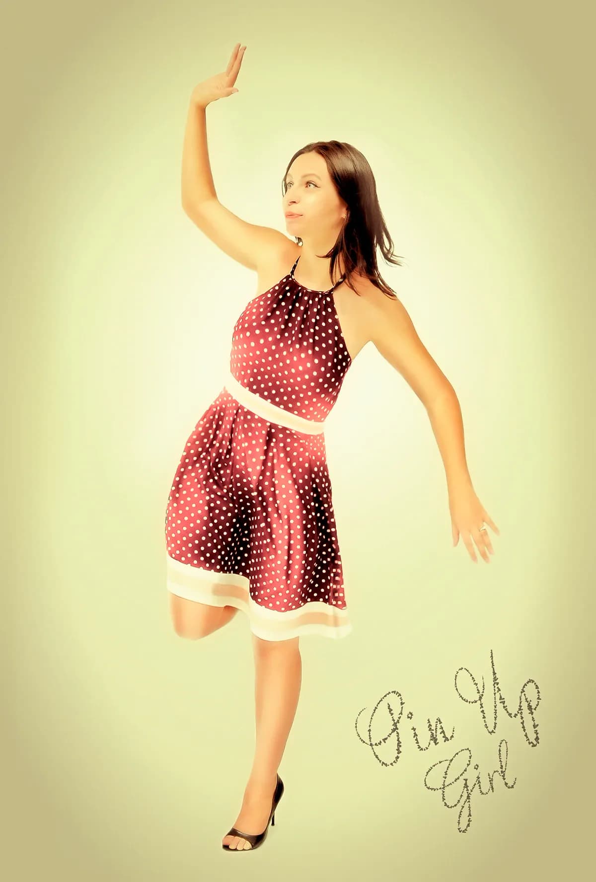 Pin-up-Porträt mit Retusche