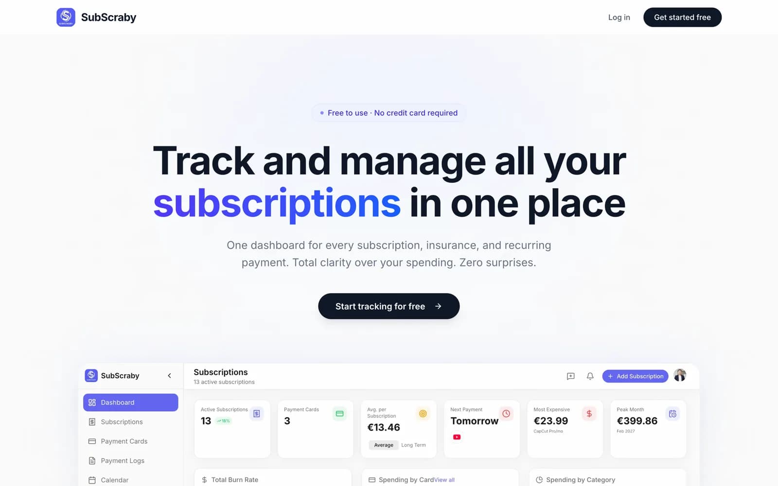 Eigene Produkt-Website subscraby.app